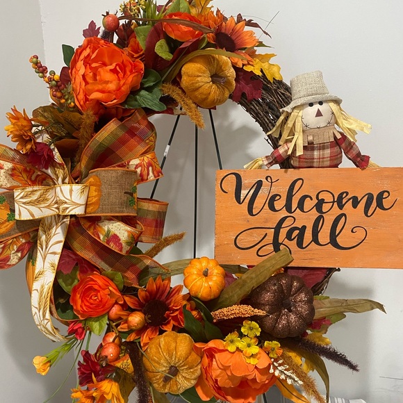 Fall Grapevine Wreath, Fall Wreath, Fall Decor - Picture 4 of 8